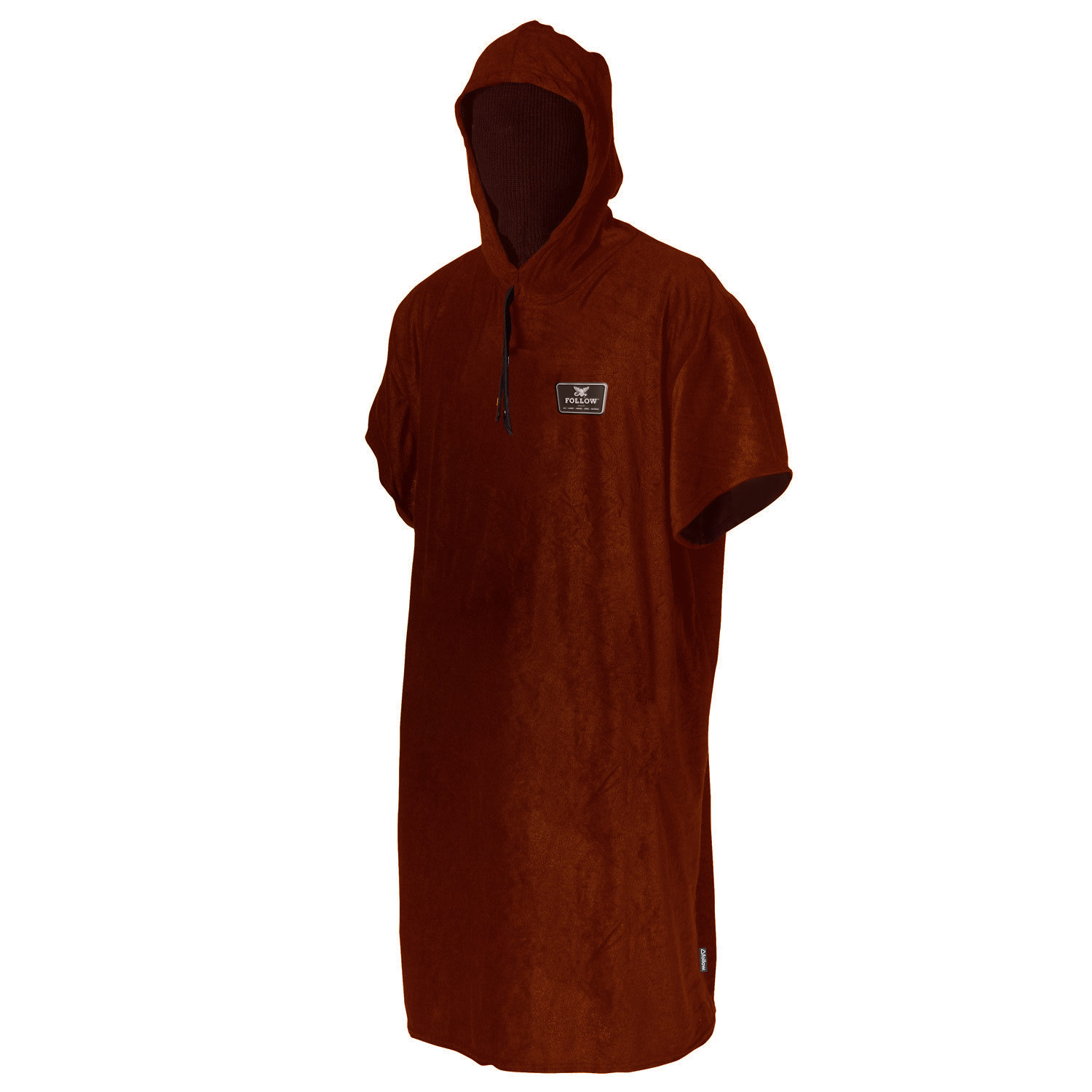   HOODED TOWELIE PONCHO - RED FOLLOW 2019